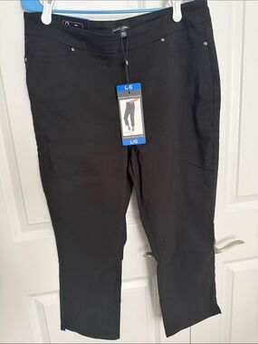 Mario Serrani Black Cropped Stretch Capri Pants